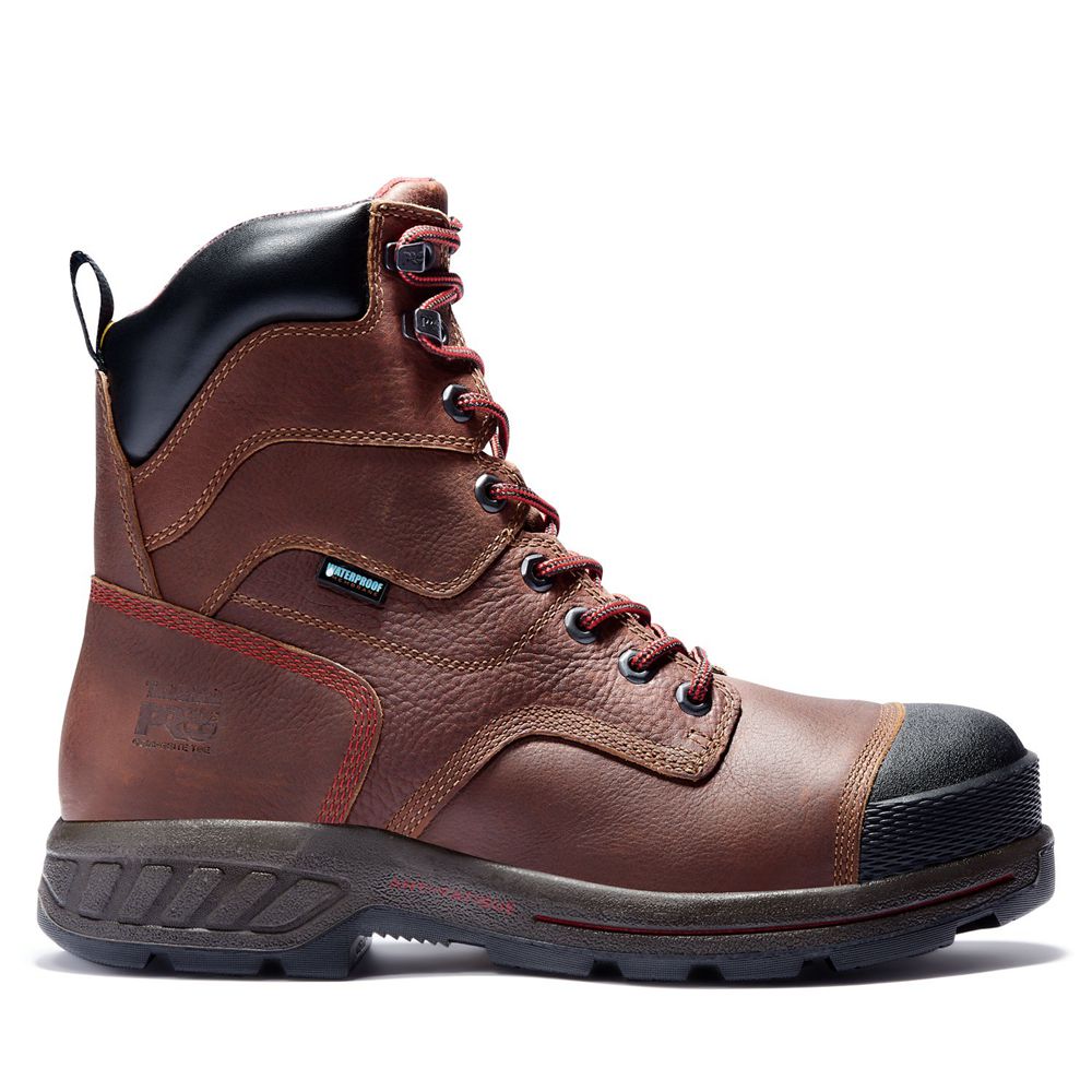 Timberland Mens Work Boots PRO® Endurance HD 8" Comp Toe - Brown/Black - India CP3467125